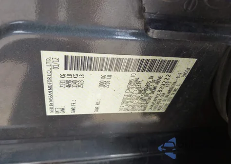 2012 Nissan Maxima S from USA, damaged, VIN 1N4AA5AP4CC829222